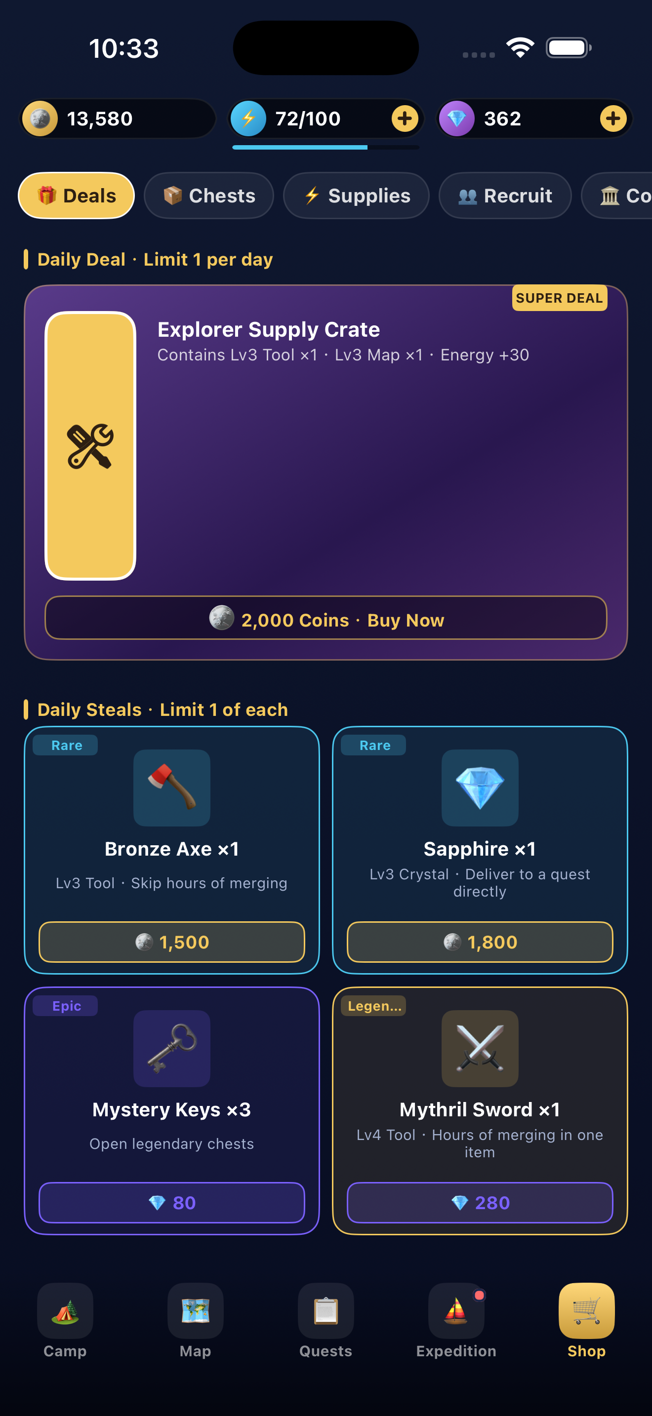 Shop with daily deals